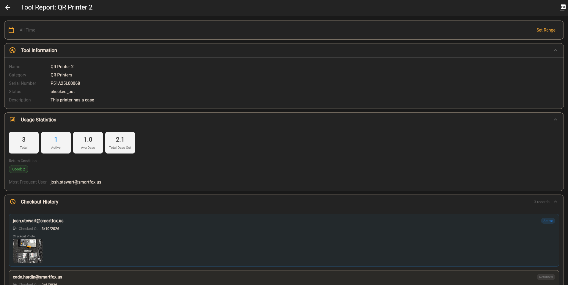 Dashboard flags for expired and overdue items